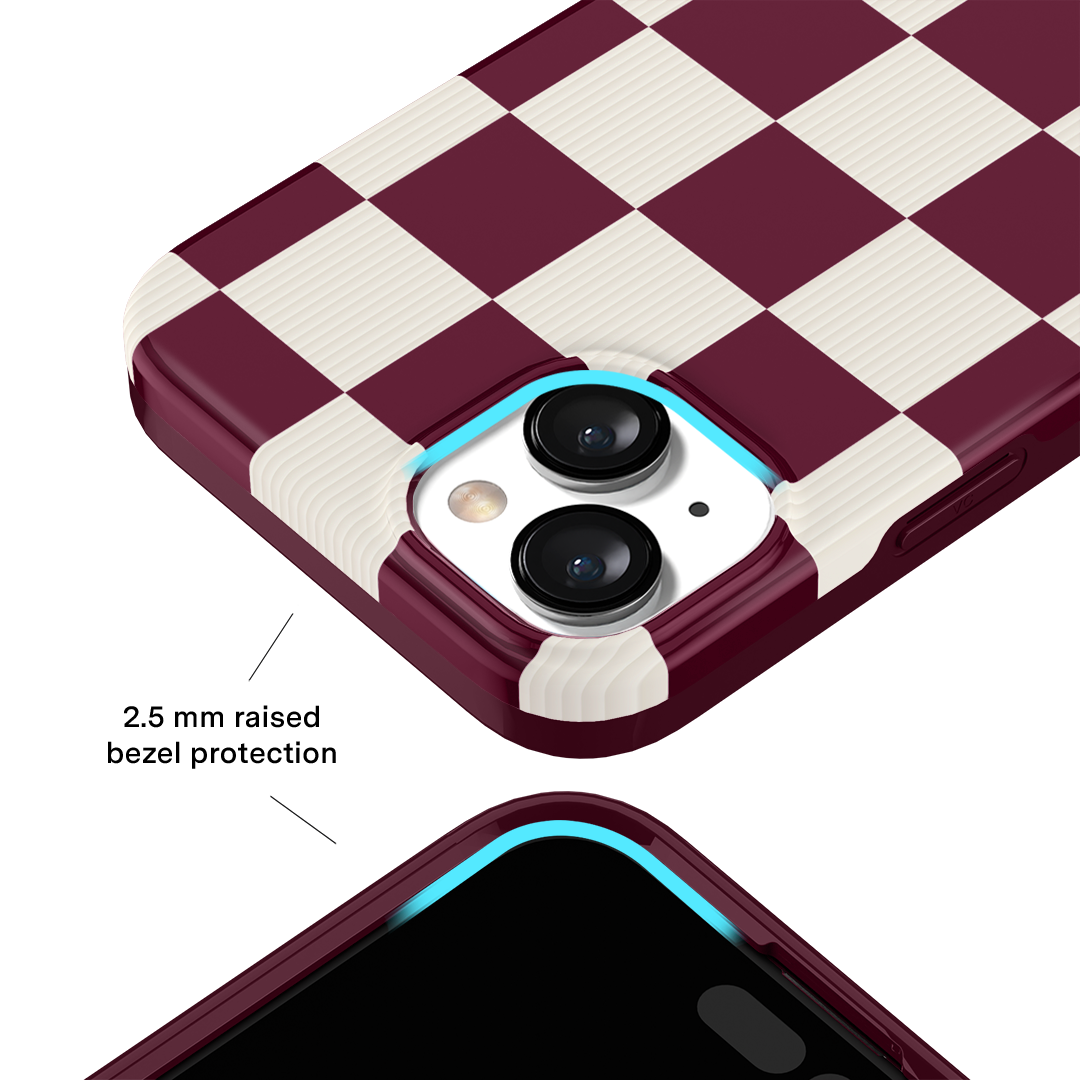 Burgundy Vibe Check iPhone Case