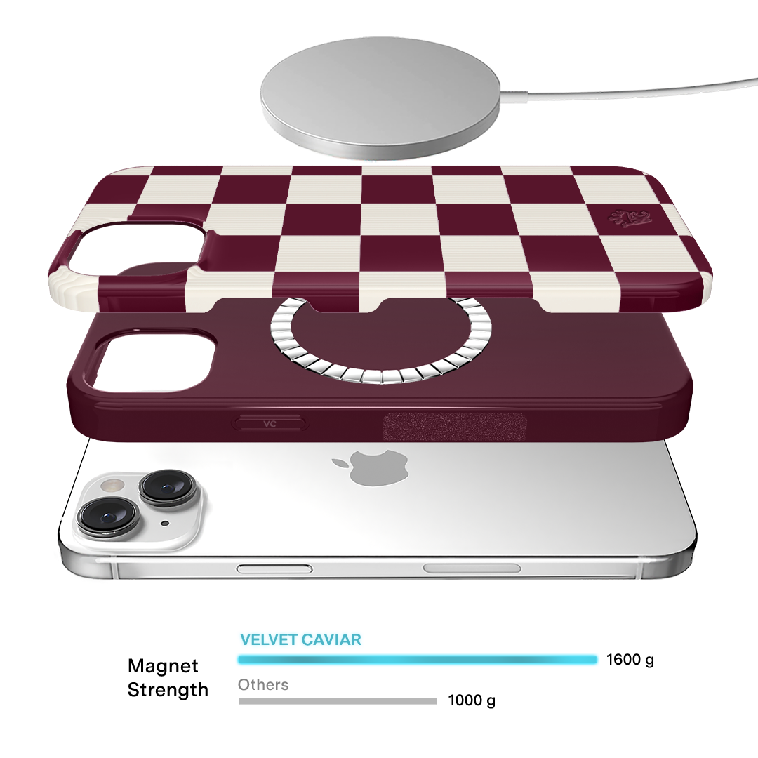 Burgundy Vibe Check iPhone Case