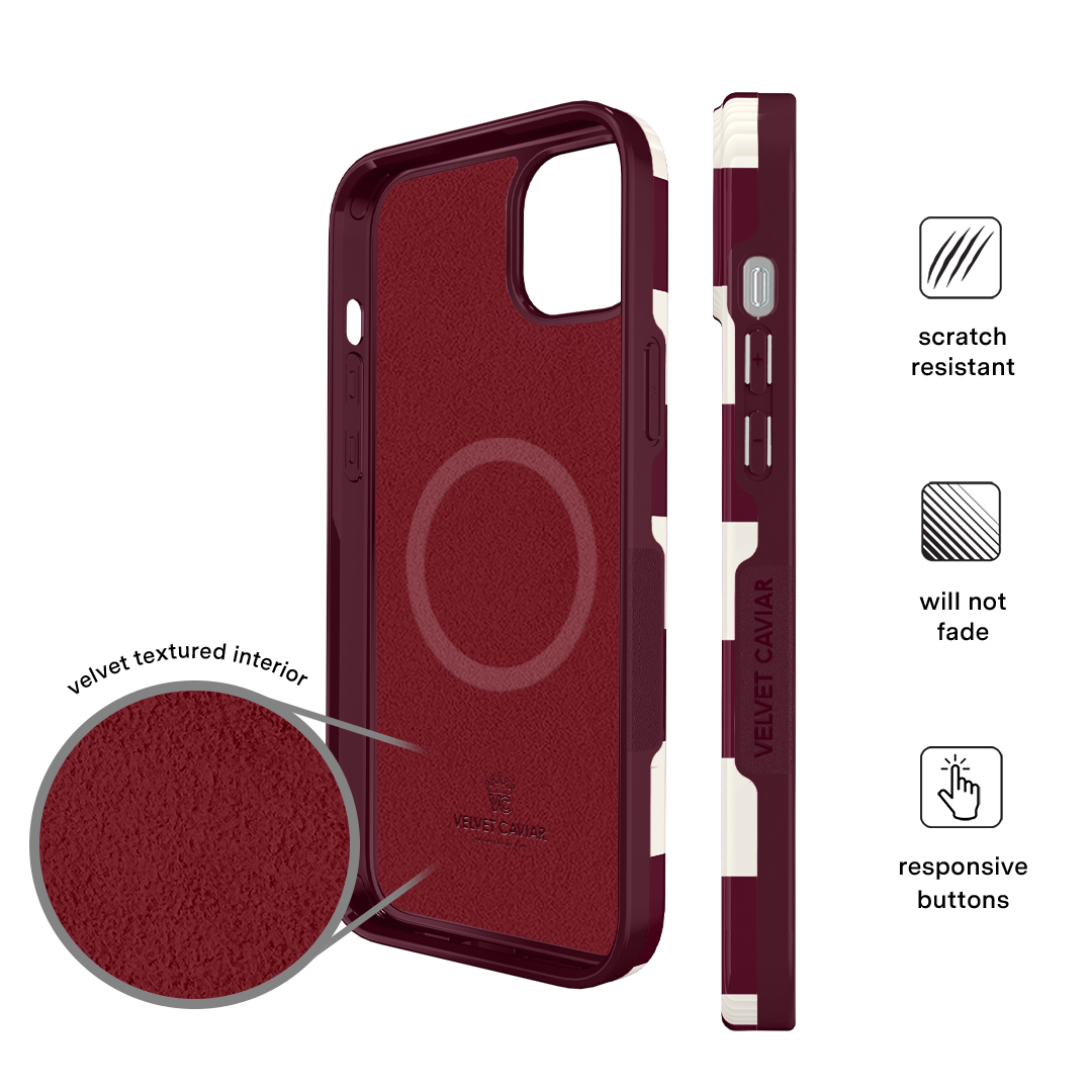 Burgundy Vibe Check iPhone Case