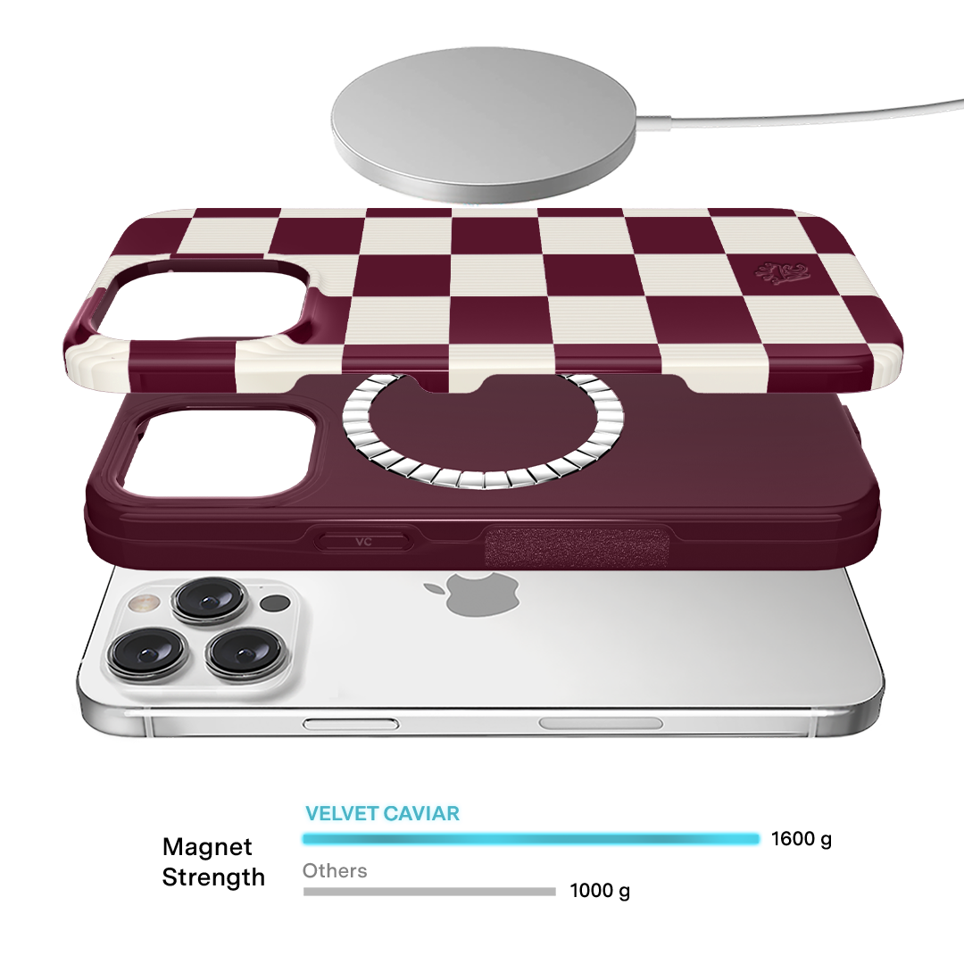 Burgundy Vibe Check iPhone Case