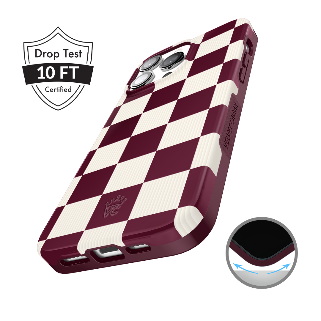 Burgundy Vibe Check iPhone Case