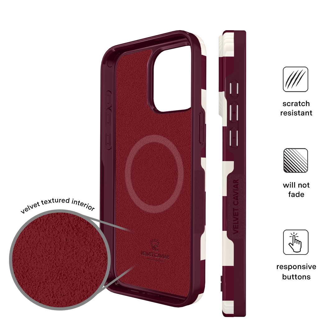 Burgundy Vibe Check iPhone Case