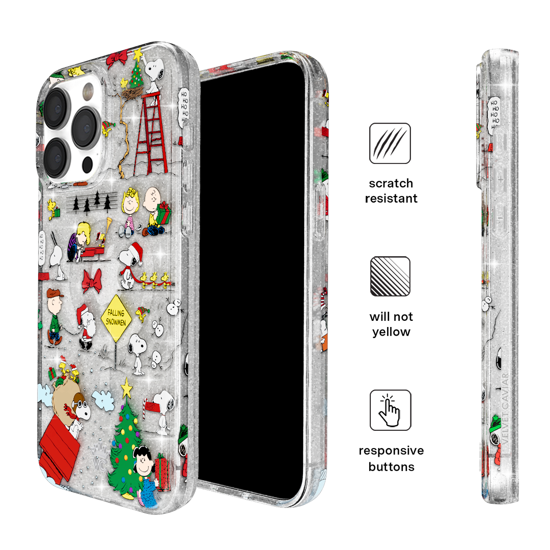 Snoopy Christmas Glitter iPhone Case