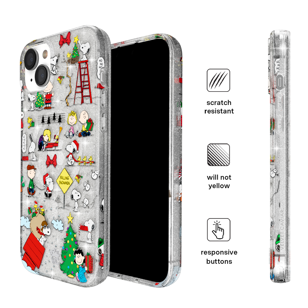 Snoopy Christmas Glitter iPhone Case