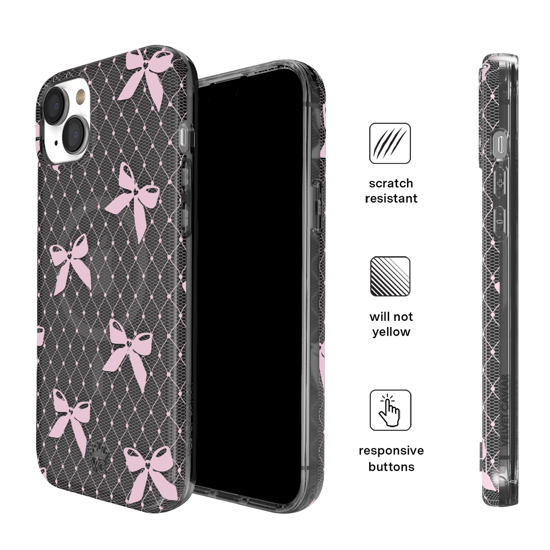 Lacy Pink Bows iPhone Case