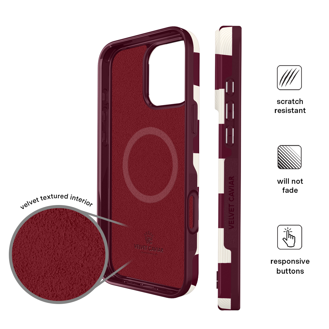 Burgundy Vibe Check iPhone Case