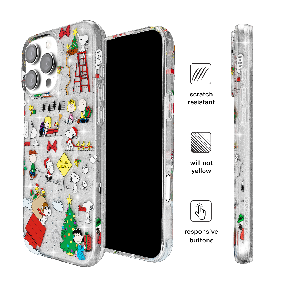 Snoopy Christmas Glitter iPhone Case