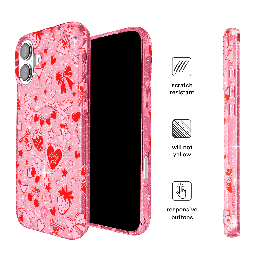 Be Mine Glitter iPhone Case