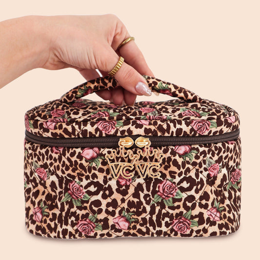 Rosy Leopard Vanity Bag