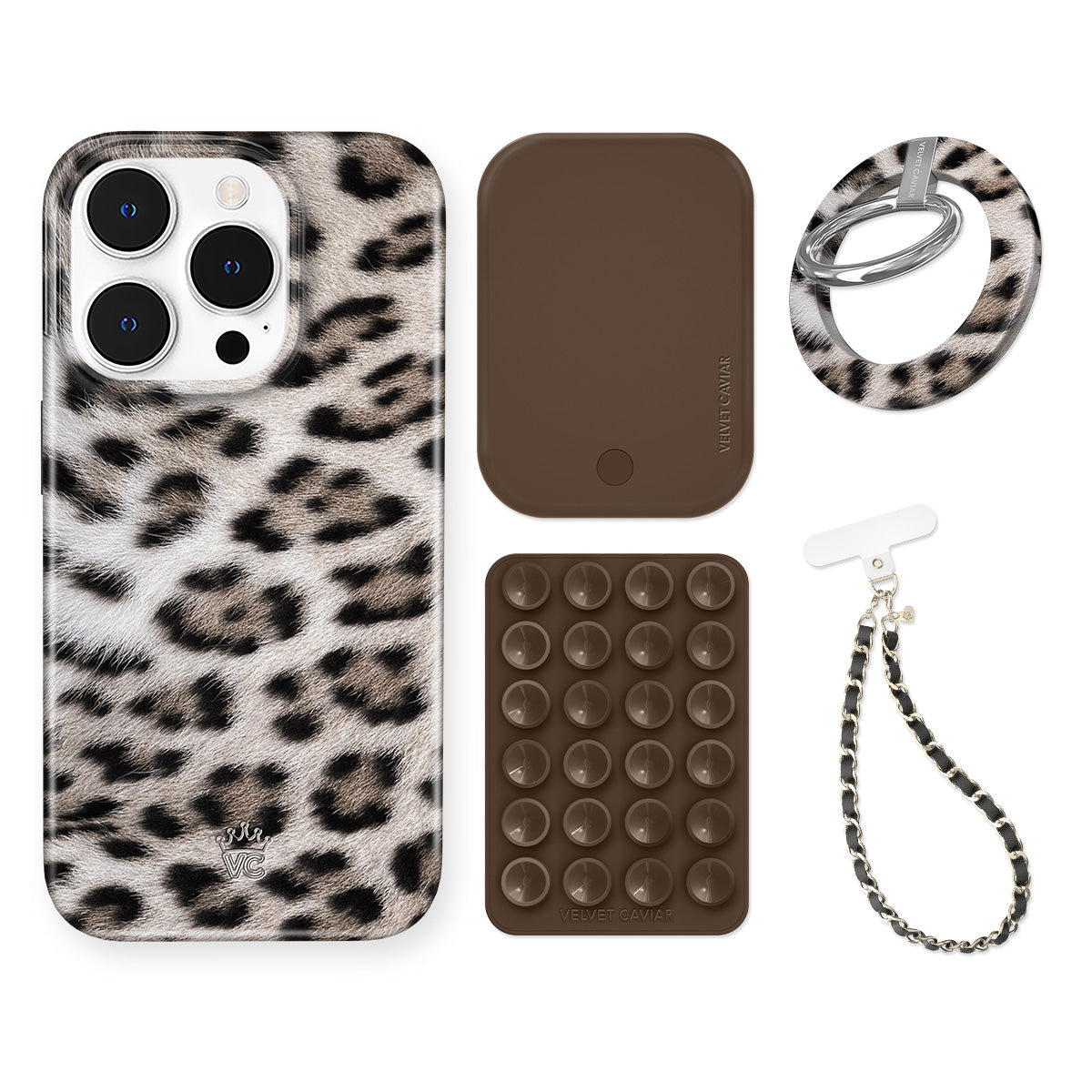 Arctic Leopard iPhone Bundle Set - Grip