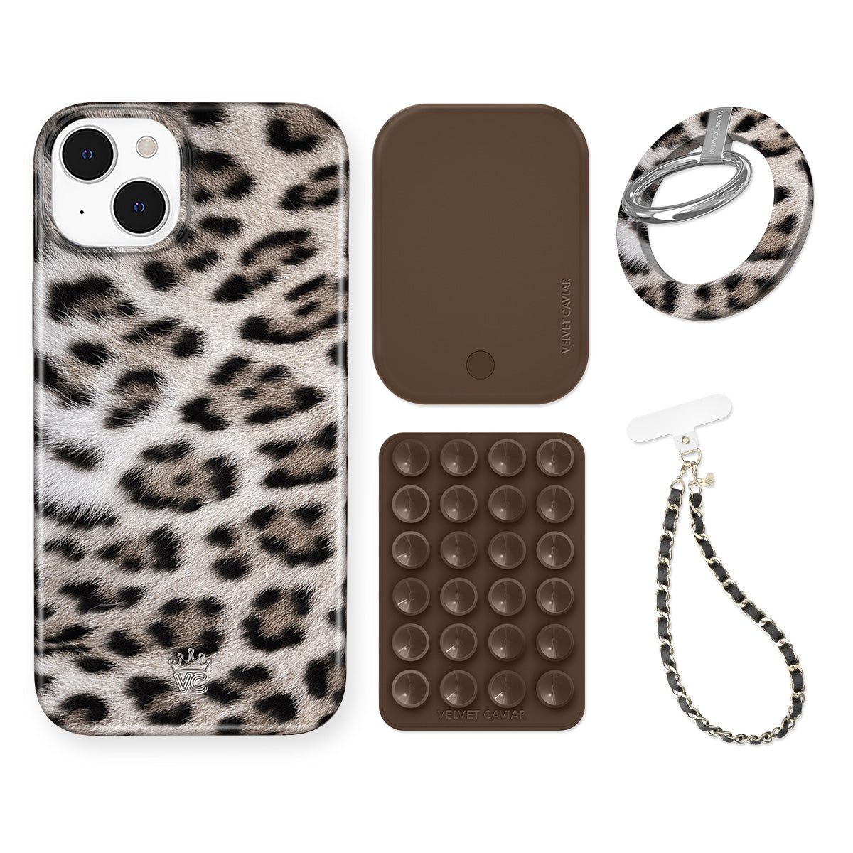 Arctic Leopard iPhone Bundle Set - Grip