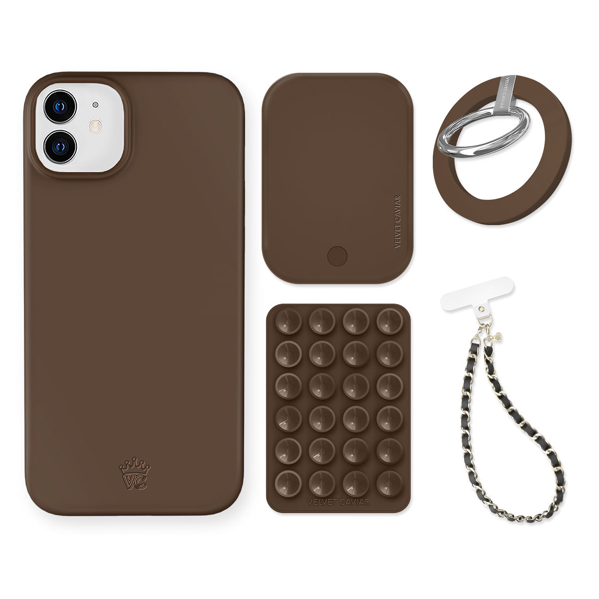 Espresso Brown iPhone Bundle Set - Grip