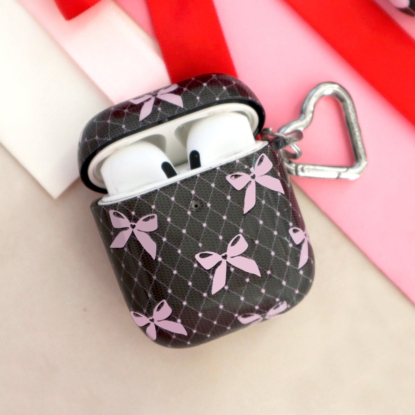 Lacy Pink Bows AirPod Case