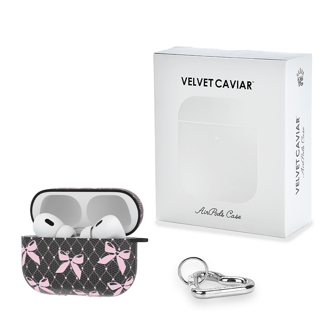 Lacy Pink Bows AirPod Case