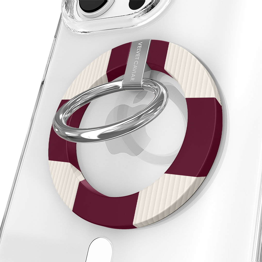 Burgundy Vibe Checker MagSafe Grip Ring