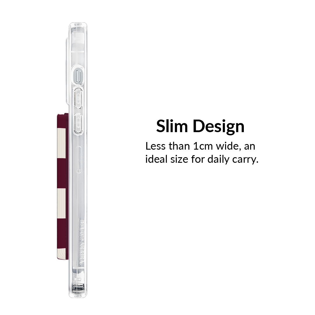 Burgundy Vibe Checker MagSafe Wallet