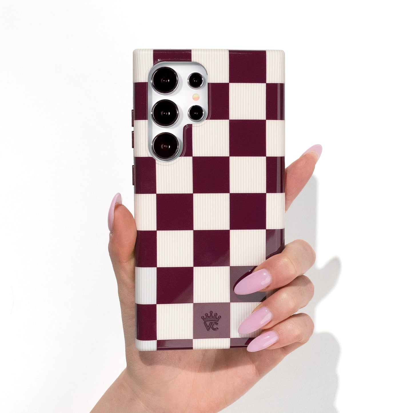 Burgundy Vibe Checker Samsung Case