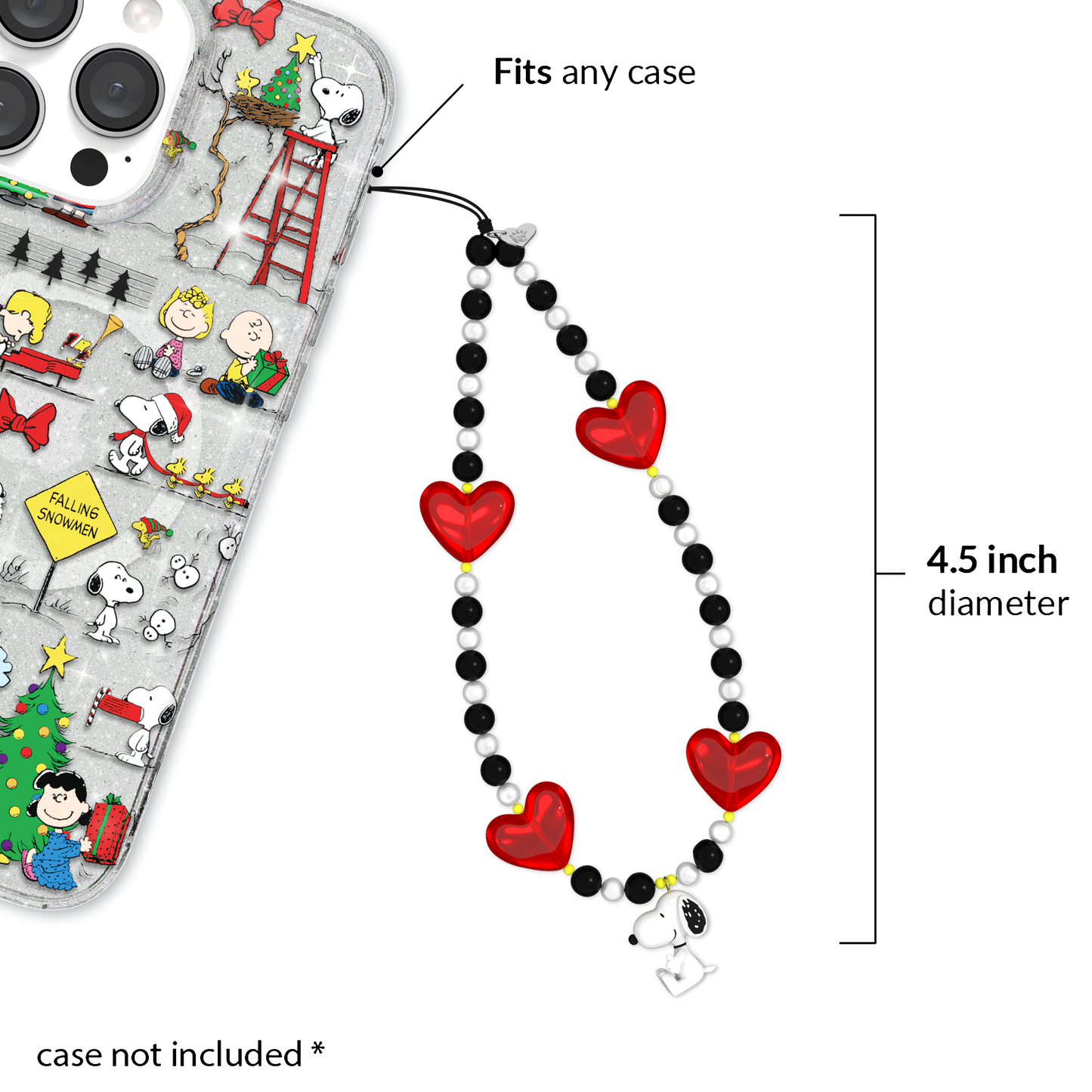 Snoopy Hearts Phone Charm