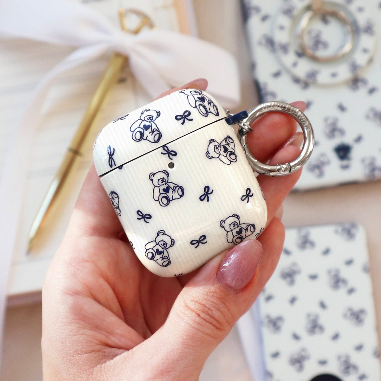 Preppy Teddy AirPod Case