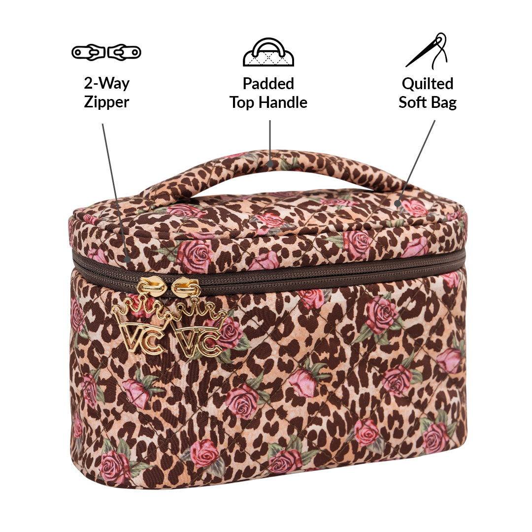 Rosy Leopard Vanity Bag