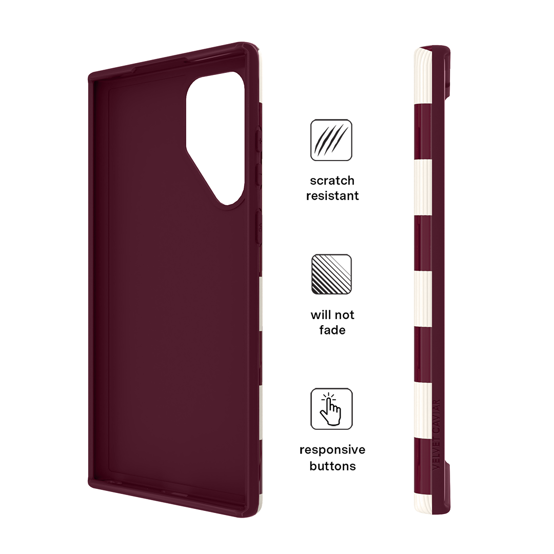 Burgundy Vibe Checker Samsung Case