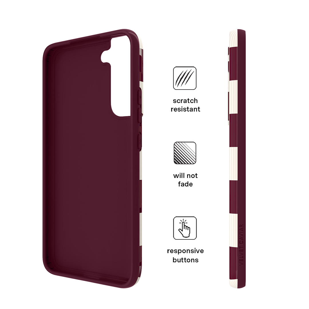 Burgundy Vibe Checker Samsung Case