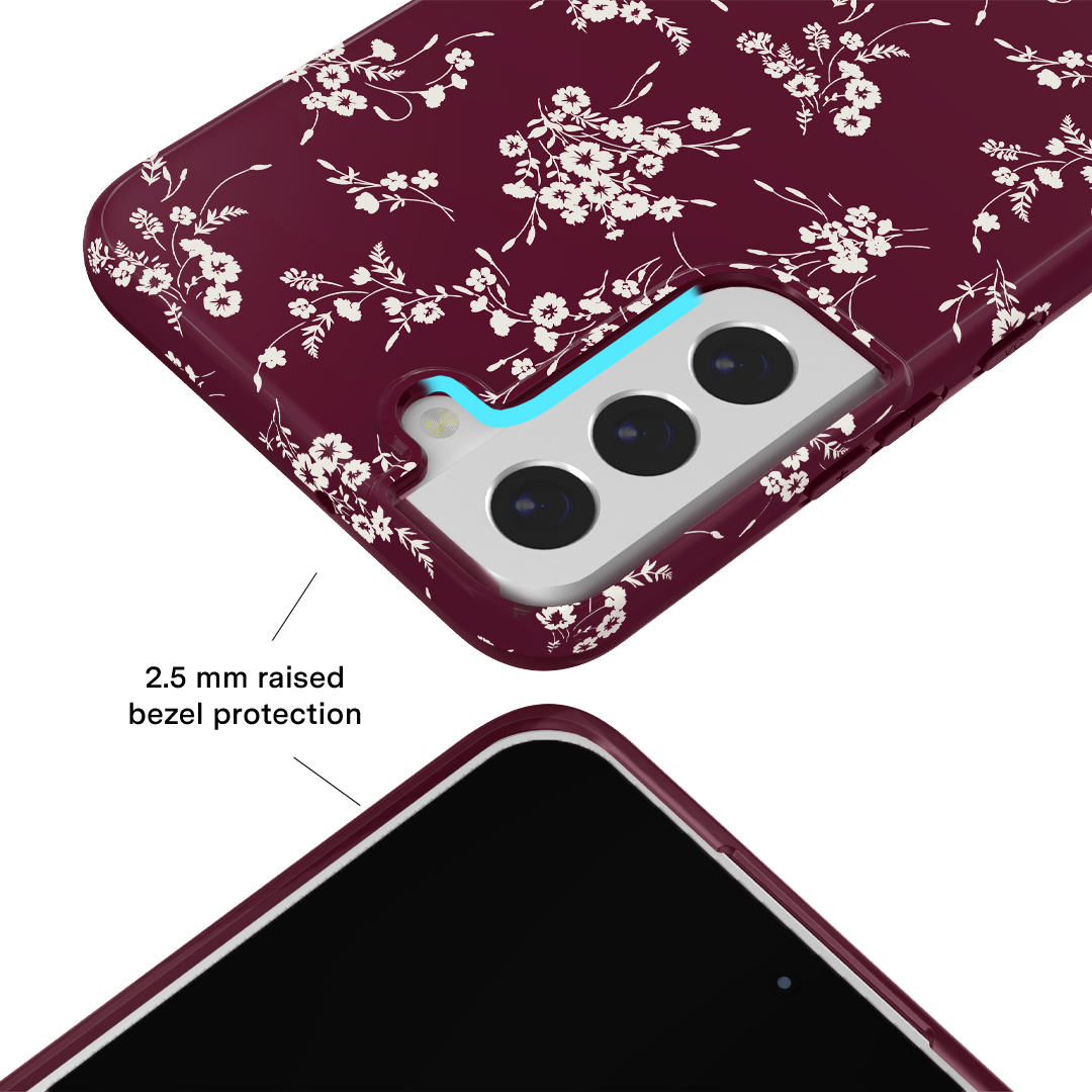 French Burgundy Floral Samsung Case