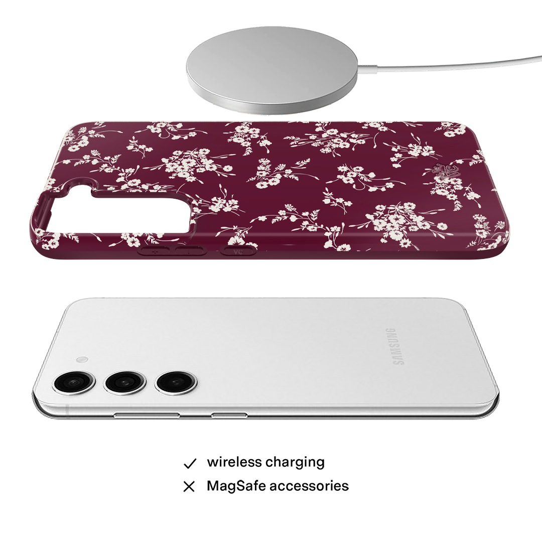 French Burgundy Floral Samsung Case