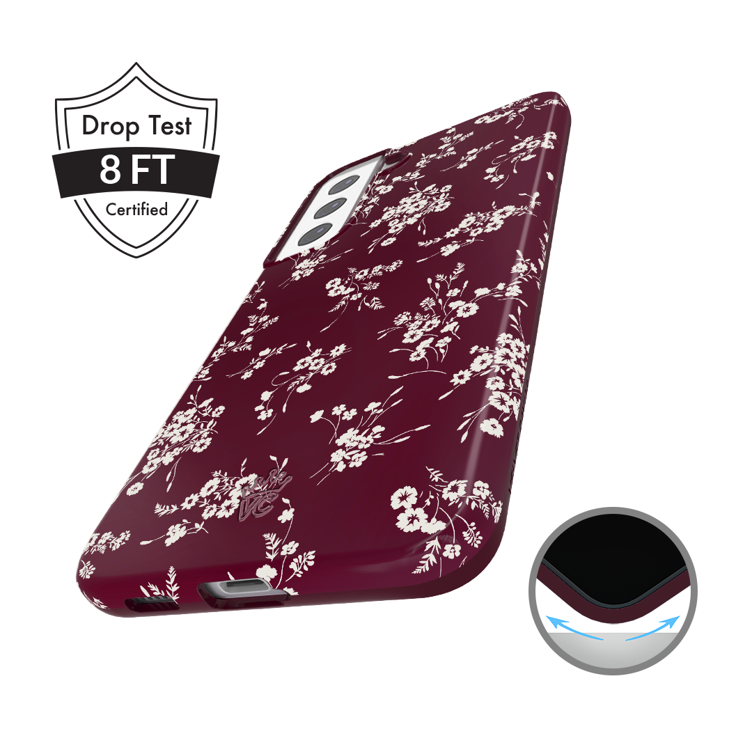 French Burgundy Floral Samsung Case