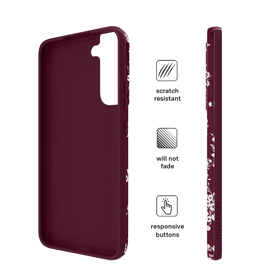 French Burgundy Floral Samsung Case