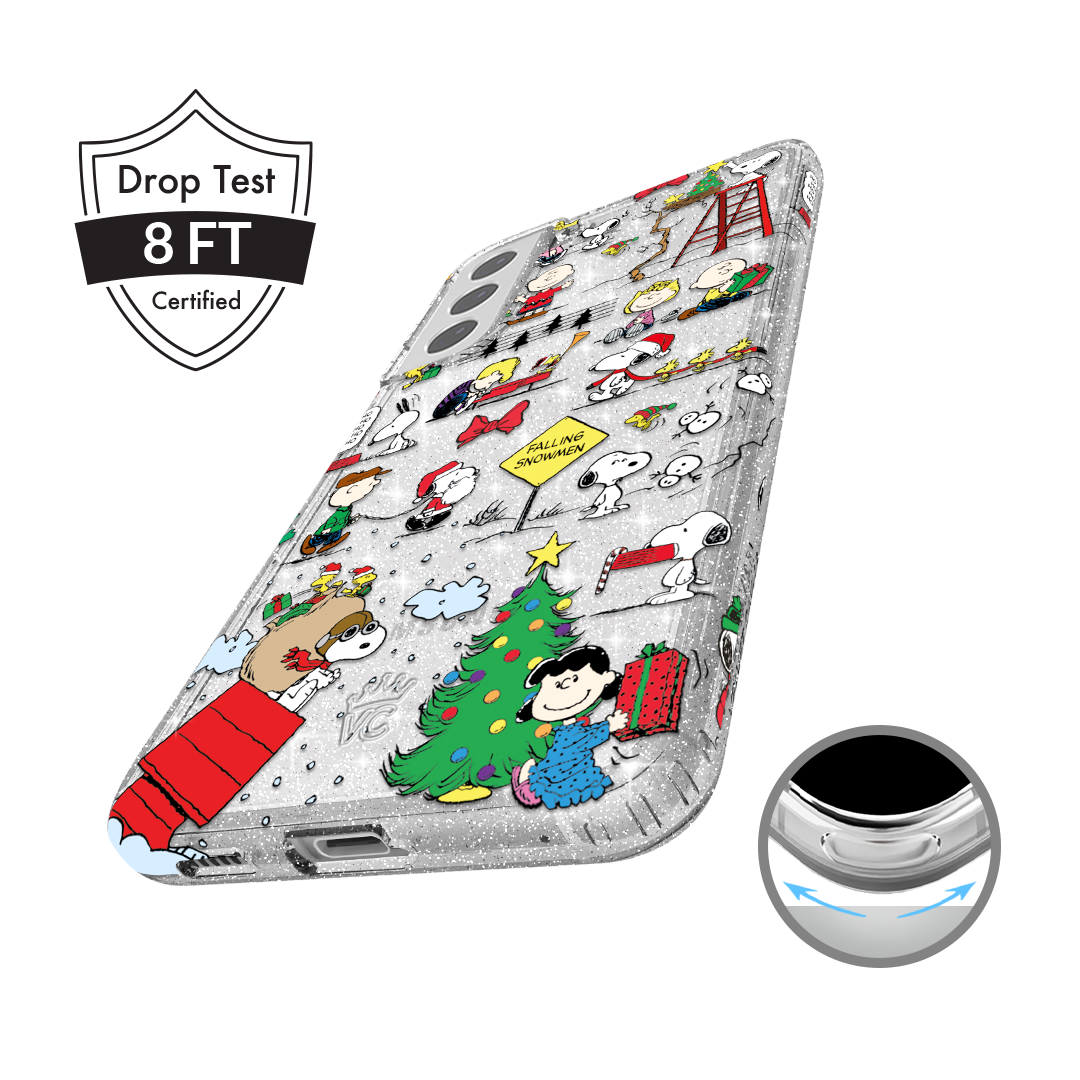 Snoopy Christmas Glitter Samsung Case