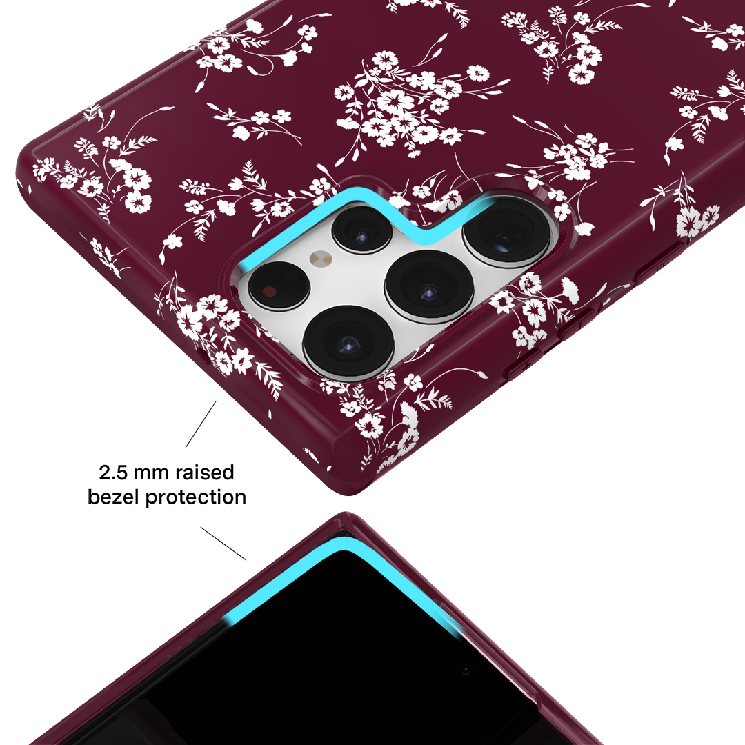 French Burgundy Floral Samsung Case