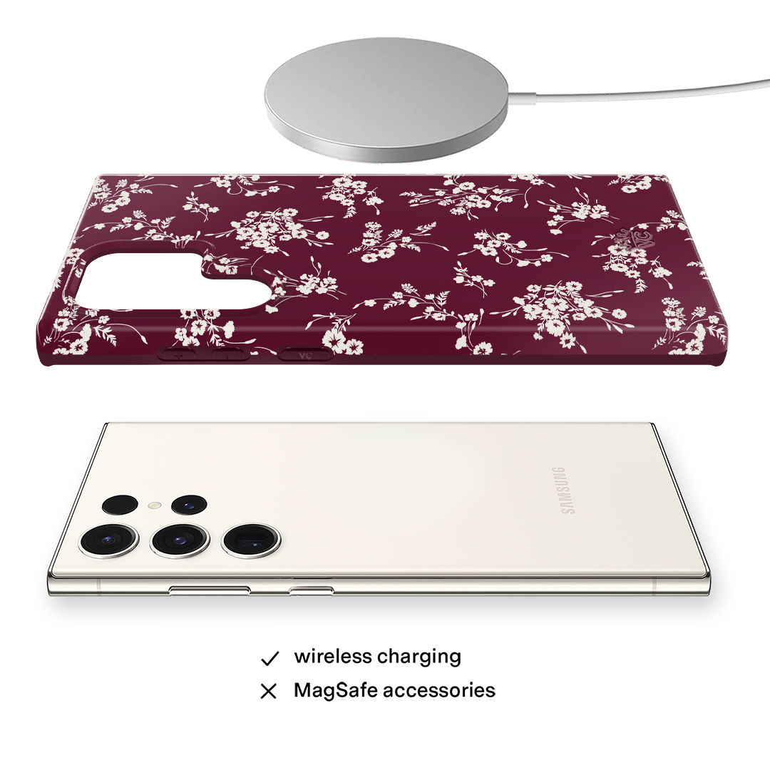 French Burgundy Floral Samsung Case