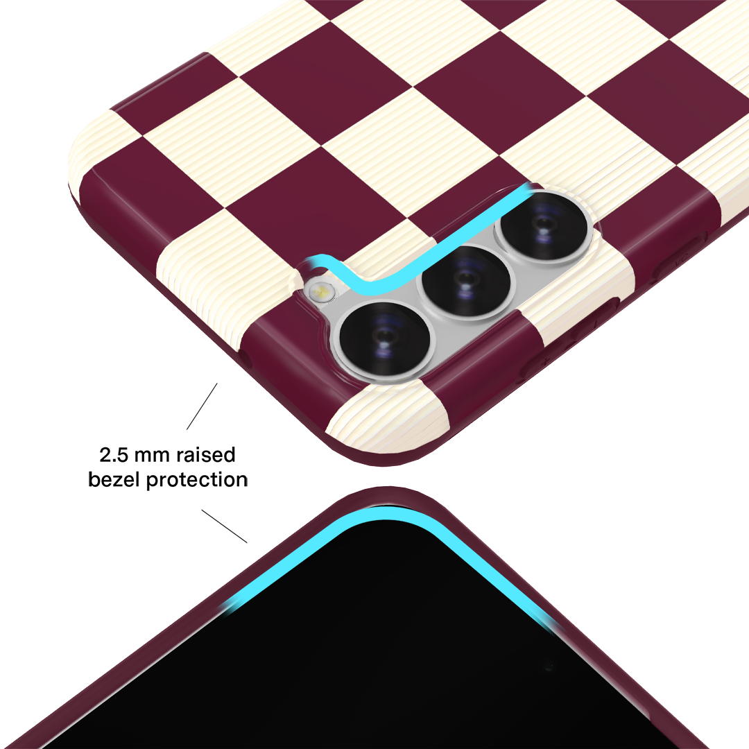 Burgundy Vibe Checker Samsung Case