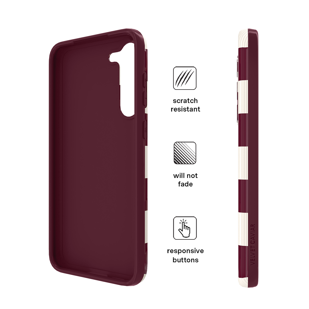 Burgundy Vibe Checker Samsung Case