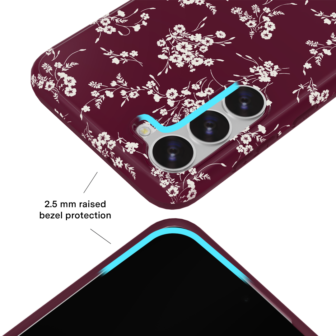 French Burgundy Floral Samsung Case