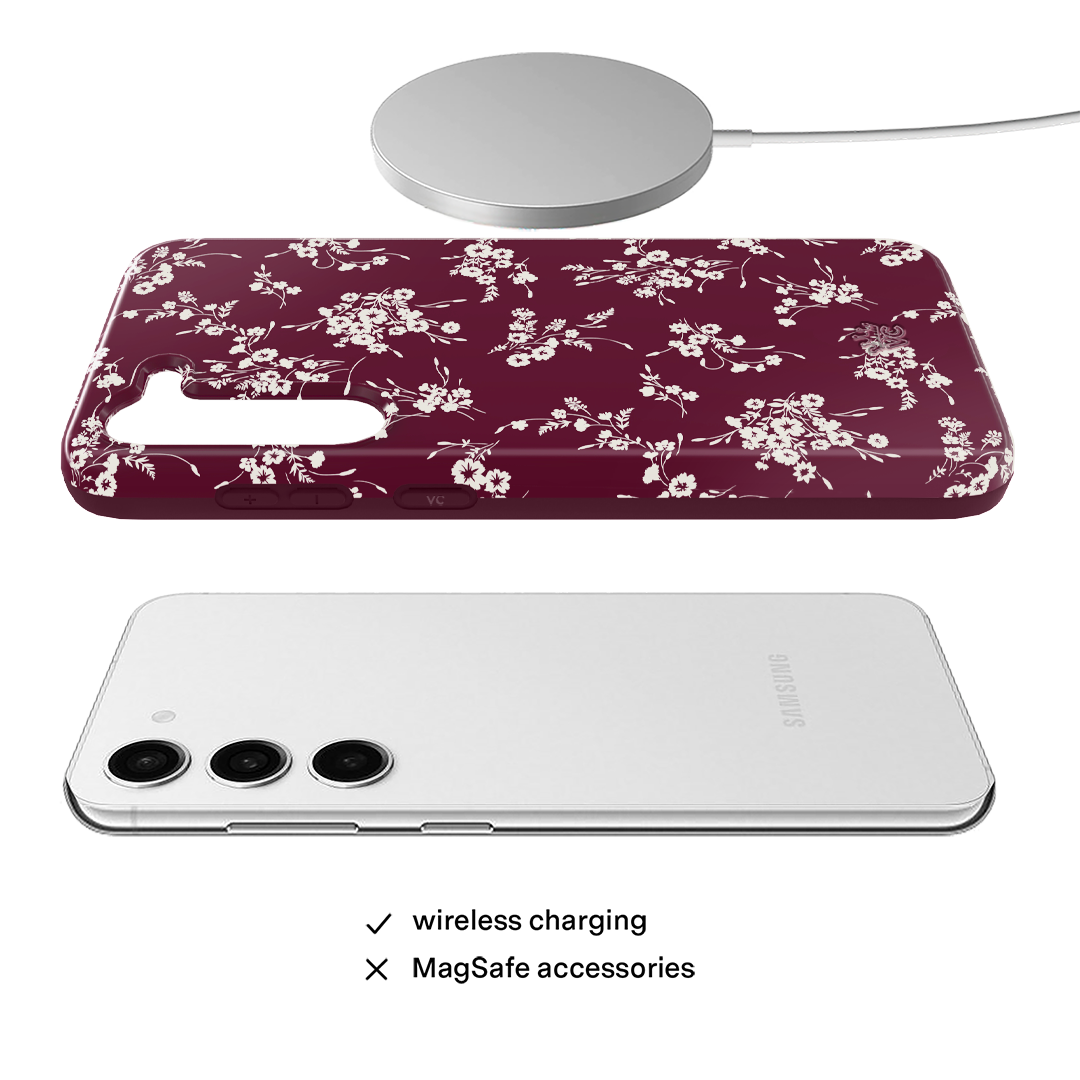 French Burgundy Floral Samsung Case