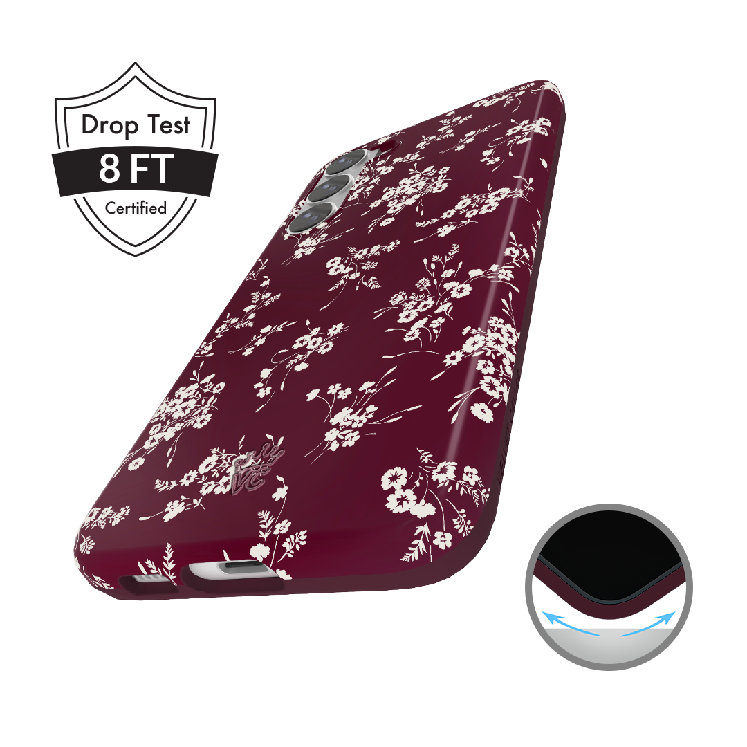 French Burgundy Floral Samsung Case