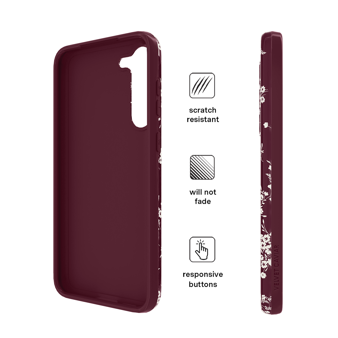 French Burgundy Floral Samsung Case