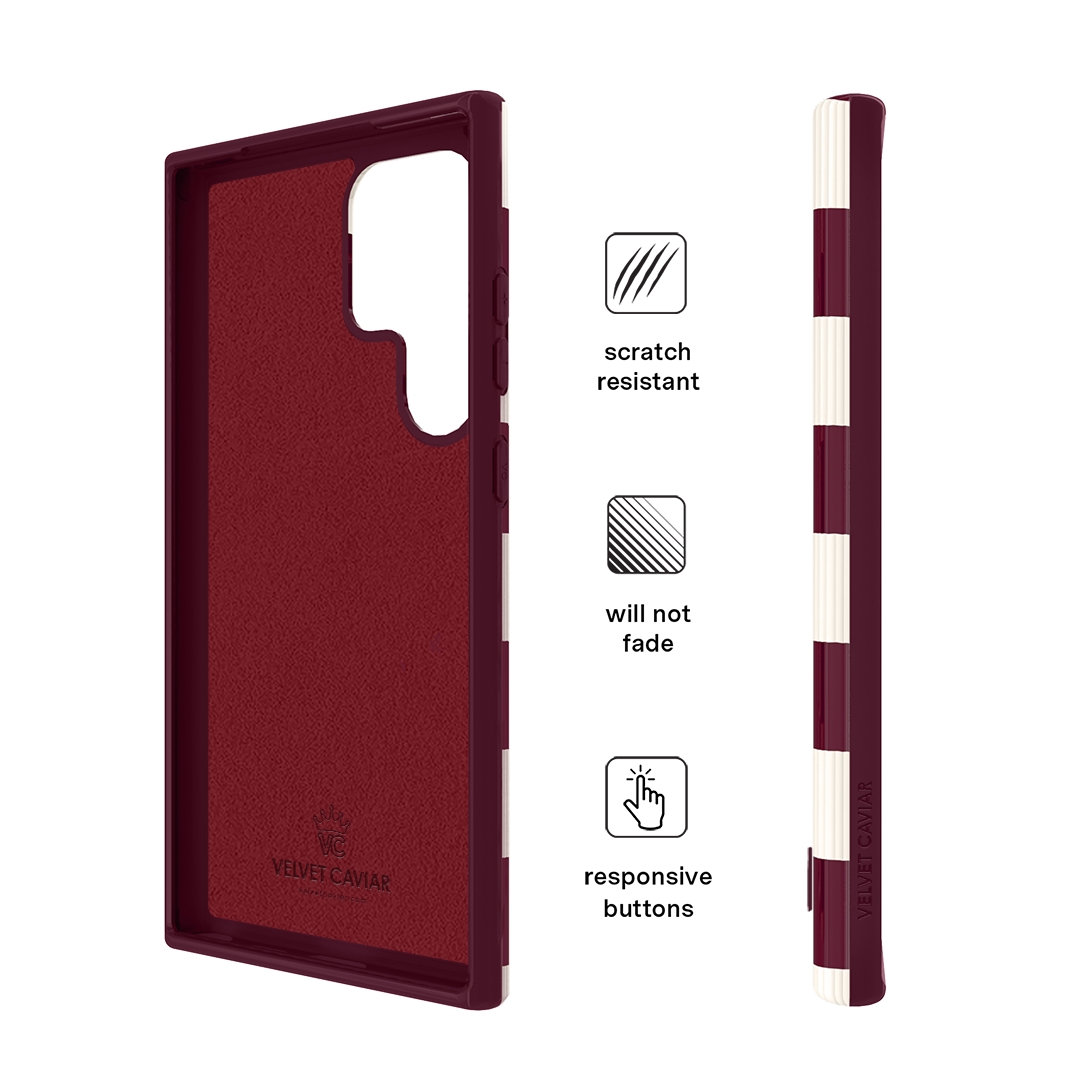 Burgundy Vibe Checker Samsung Case