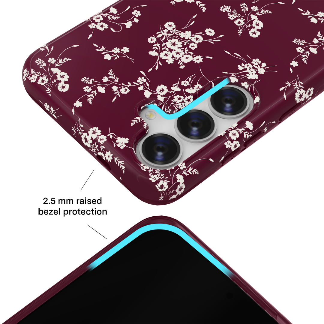 French Burgundy Floral Samsung Case