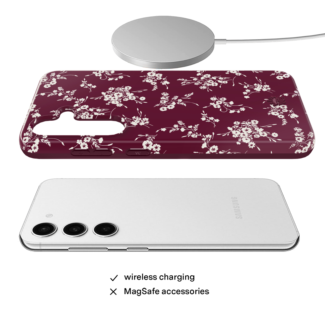 French Burgundy Floral Samsung Case