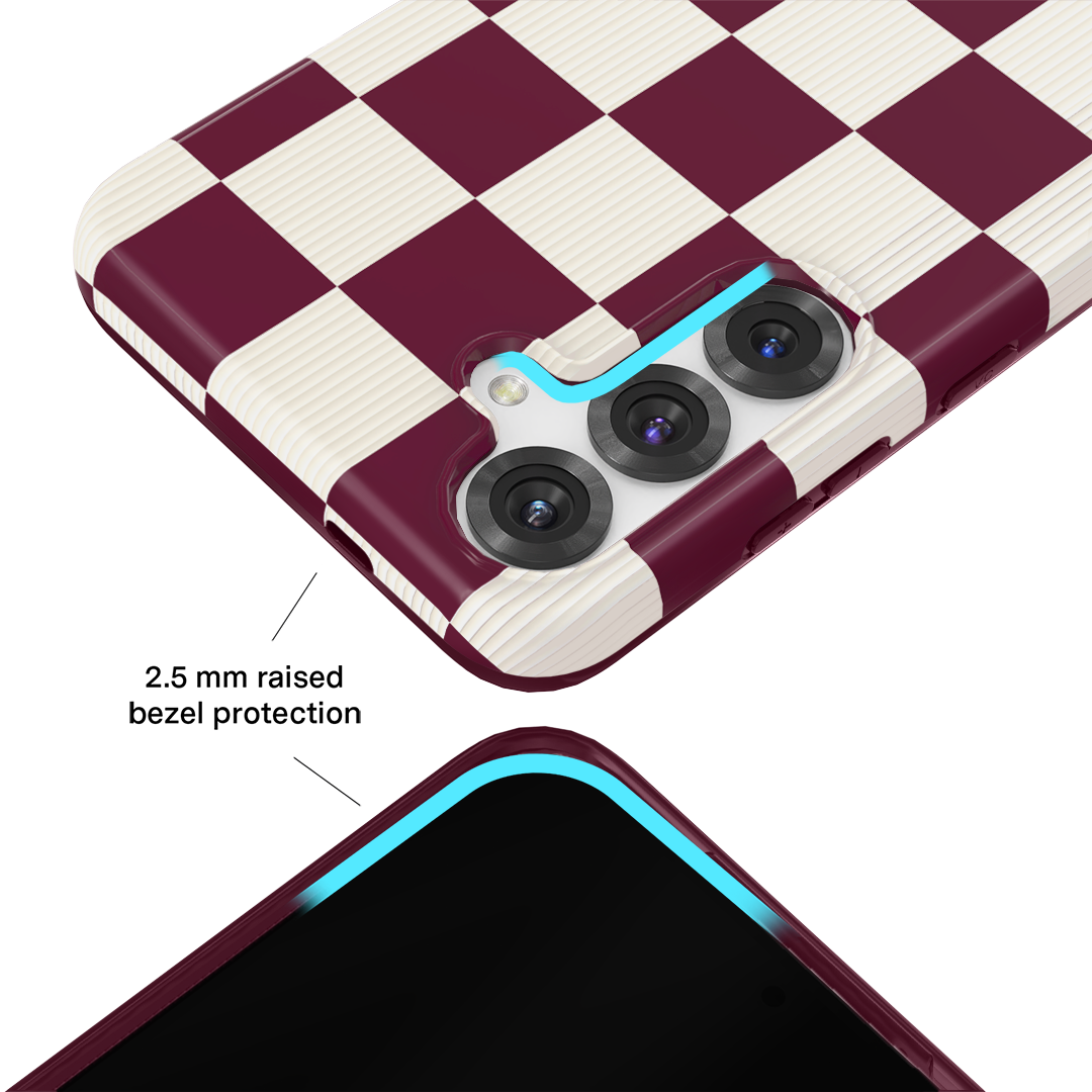 Burgundy Vibe Checker Samsung Case