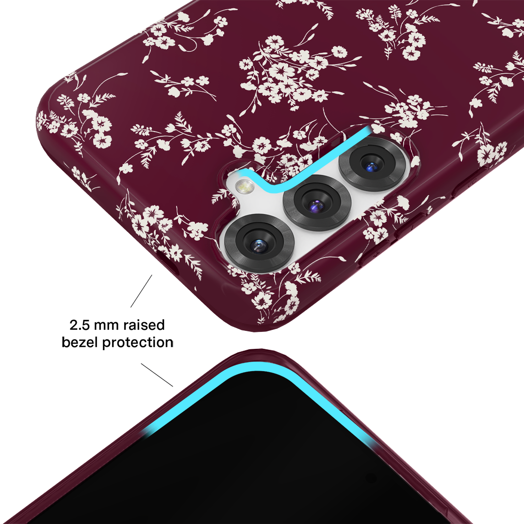 French Burgundy Floral Samsung Case