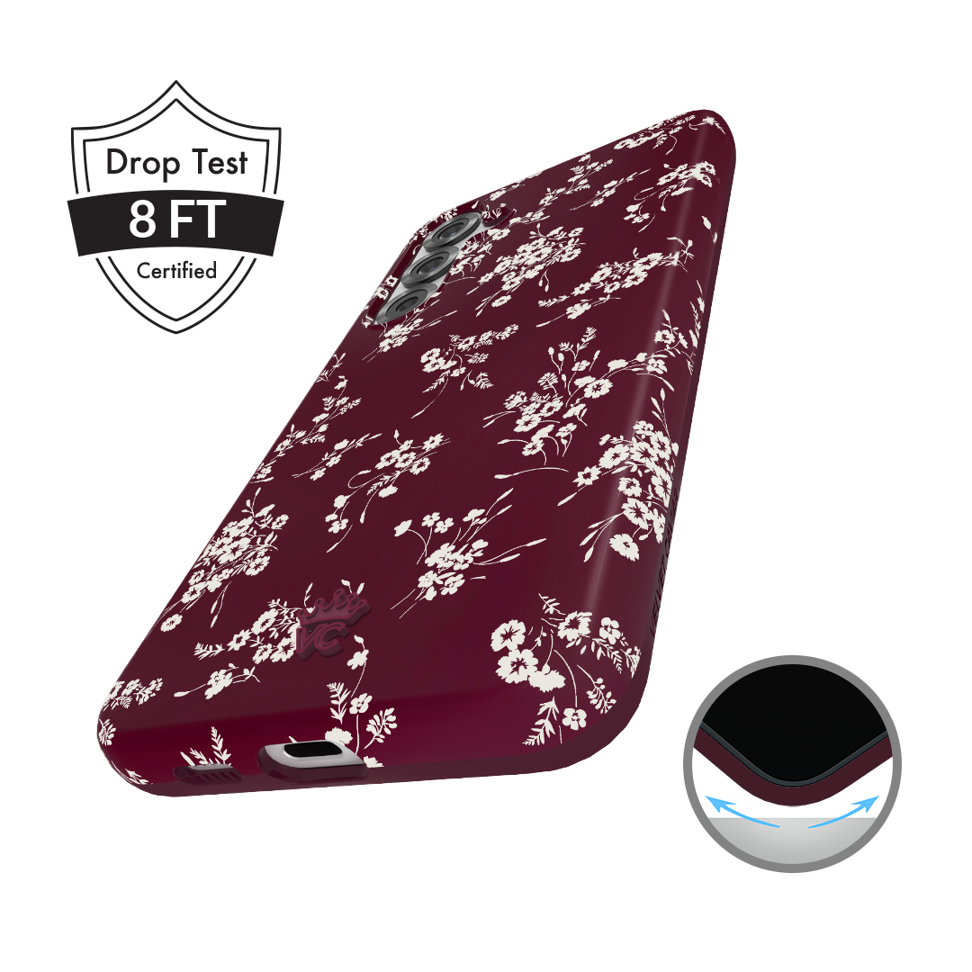 French Burgundy Floral Samsung Case